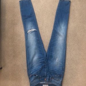 madewell blue skinny jeans
